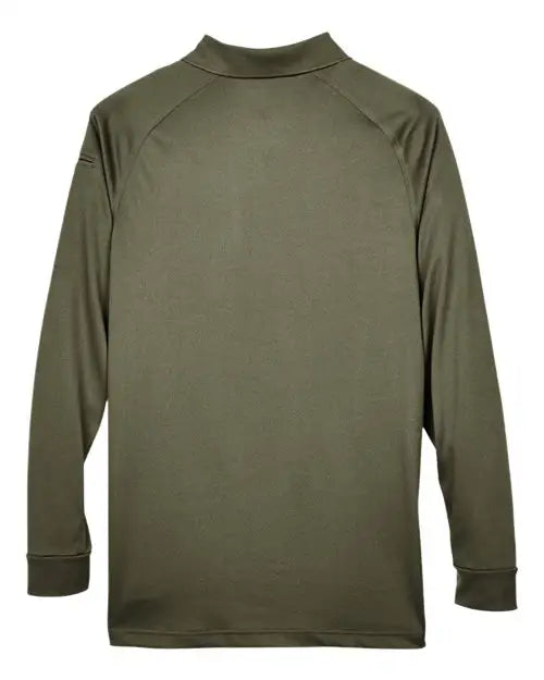 Harriton M211l Men’s Advantage Long Sleeve Tactical Polo - Green