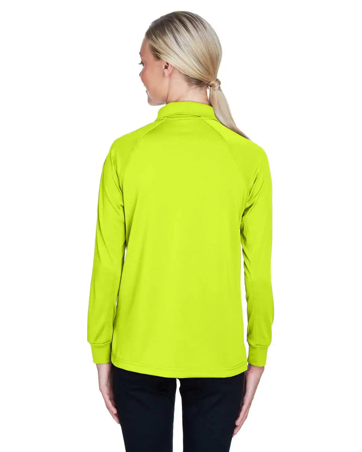 Harriton M211lw Ladies’ Advantage Snag Protection Plus Long-sleeve Tactical Polo - Safety Yellow