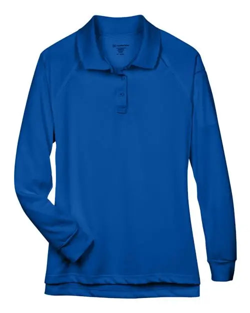 Harriton M211lw Women’s Advantage Long Sleeve Tactical Polo - True Royal