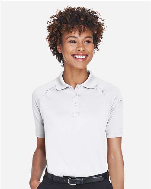 Harriton M211w Women’s Advantage Tactical Polo - White