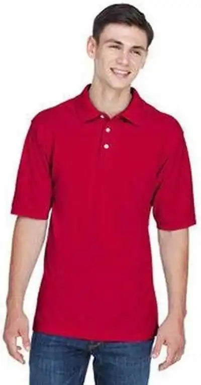 Harriton M265 Men’s 56 Oz Easy Blend Polo Red