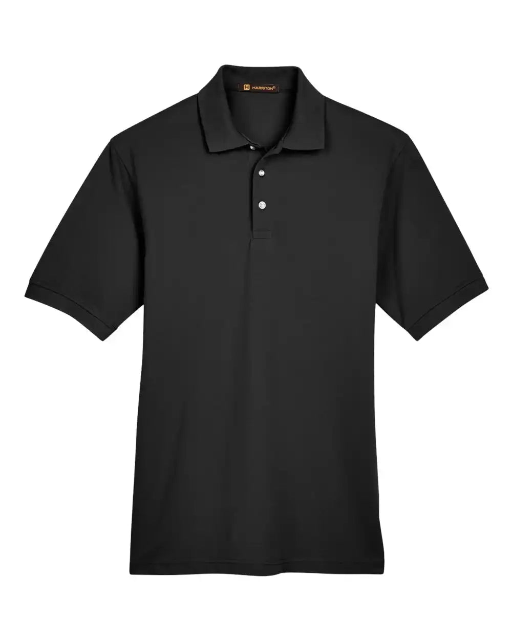Harriton M265 Men’s Easy Blend™ Polo - Black - Xs