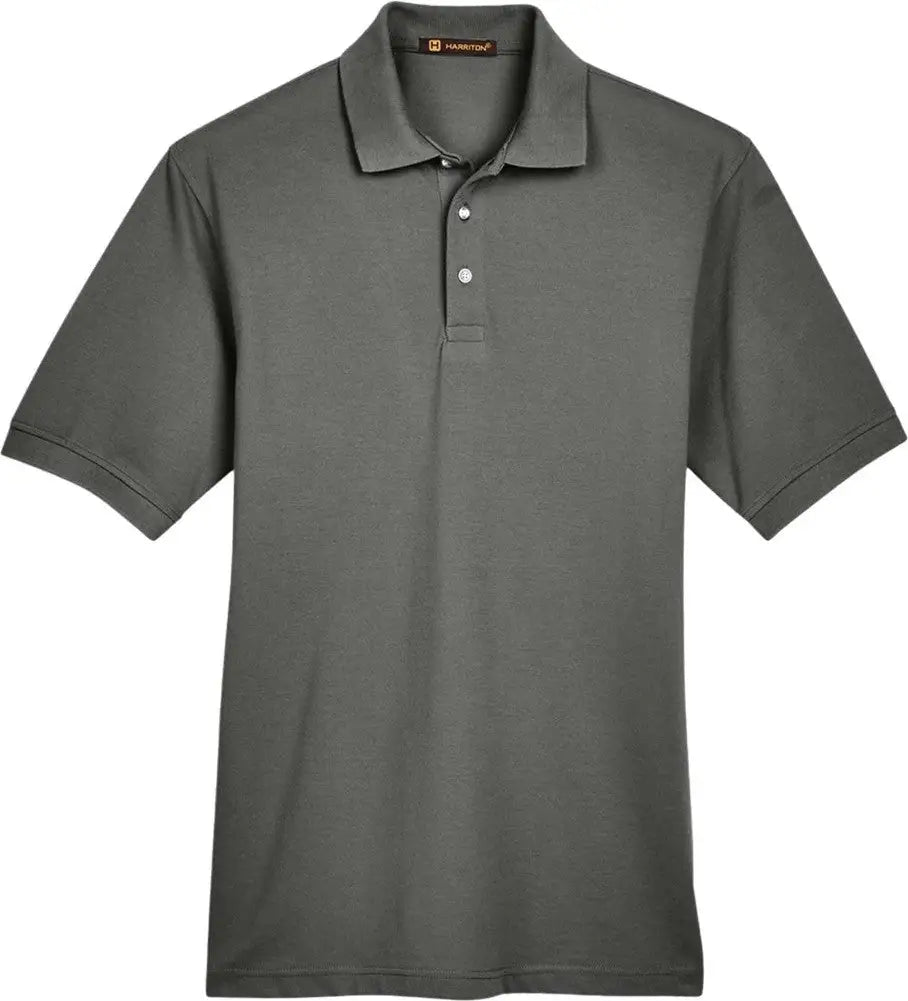 Harriton M265 Men’s Easy Blendâ„¢ Polo - Charcoal