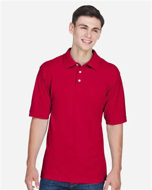 Harriton M265 Men’s Easy Blendâ„¢ Polo - Red