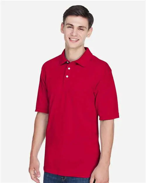 Harriton M265 Men’s Easy Blendâ„¢ Polo - Red