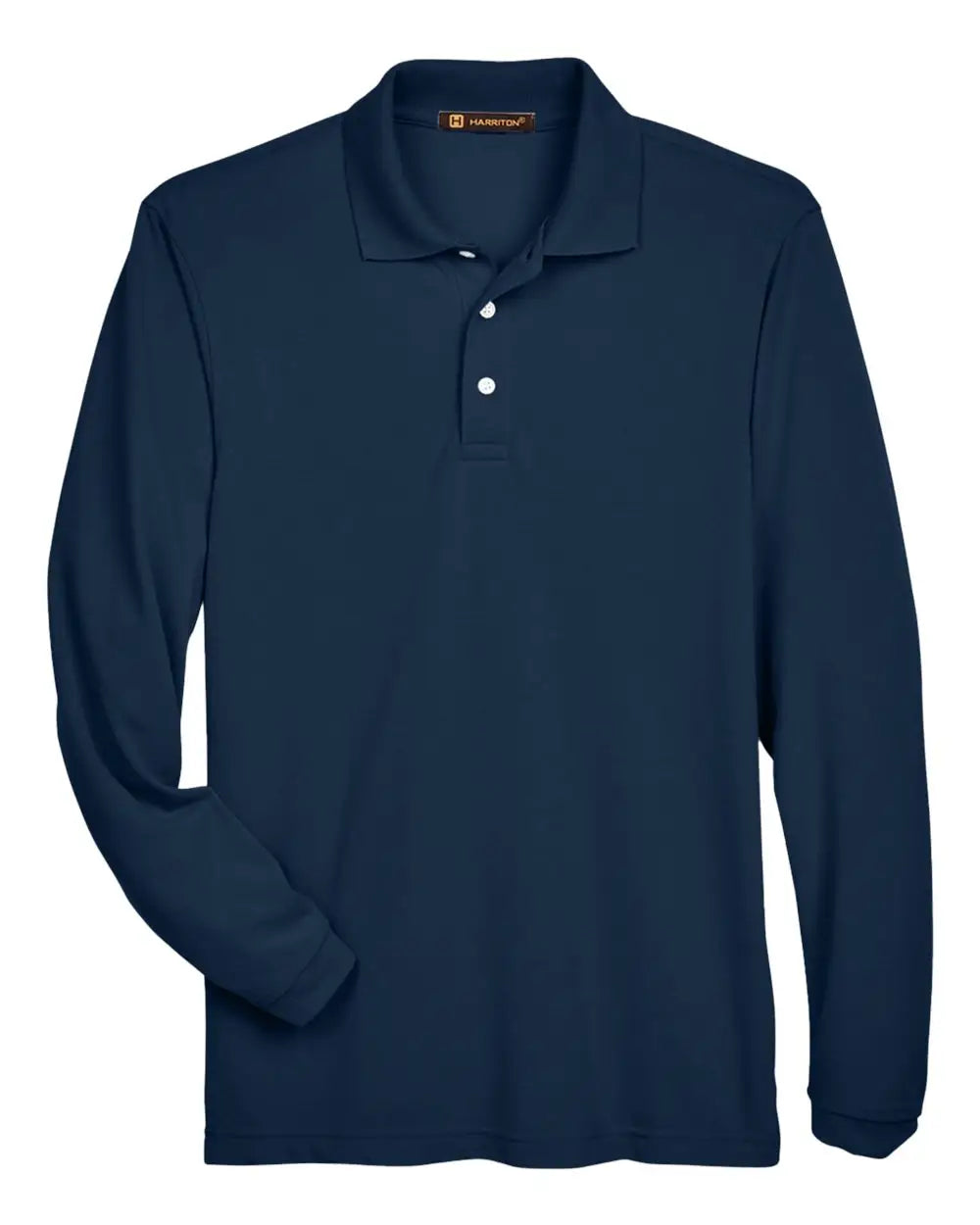 Harriton M265l Men’s Easy Blendâ„¢ Long Sleeve Polo - Navy