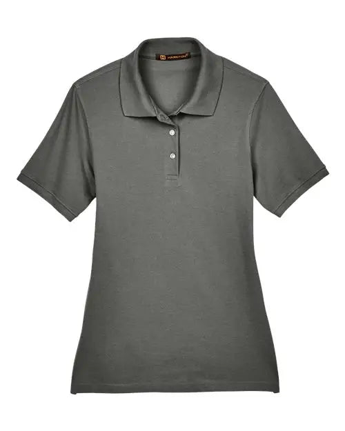 Harriton M265w Women’s Easy Blend Polo - Charcoal