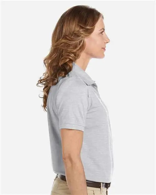 Harriton M265w Women’s Easy Blend Polo - Gray Heather