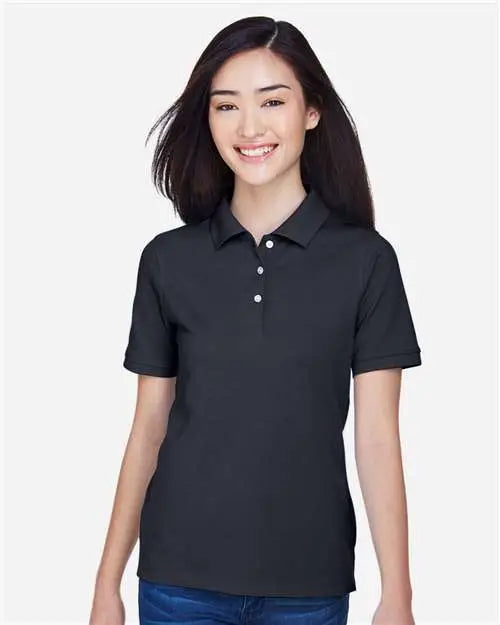 Harriton M265w Women’s Easy Blend Polo - Navy