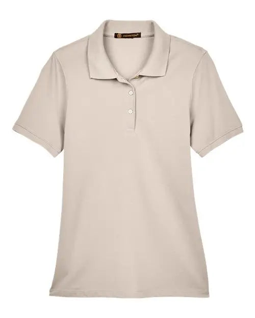Harriton M265w Women’s Easy Blend Polo - Stone