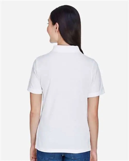 Harriton M265w Women’s Easy Blend Polo - White