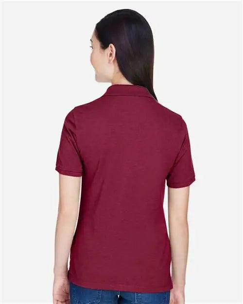 Harriton M265w Women’s Easy Blend Polo - Wine
