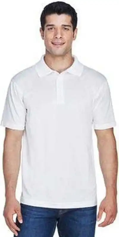 Harriton M315 Men’s 4 Oz Polytech Polo - White