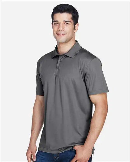 Harriton M315 Men’s Polyester Jersey Polo - Charcoal