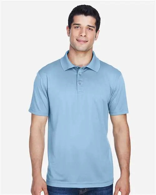 Harriton M315 Men’s Polyester Jersey Polo - Light Blue