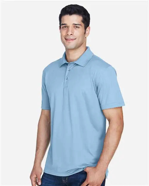 Harriton M315 Men’s Polyester Jersey Polo - Light Blue