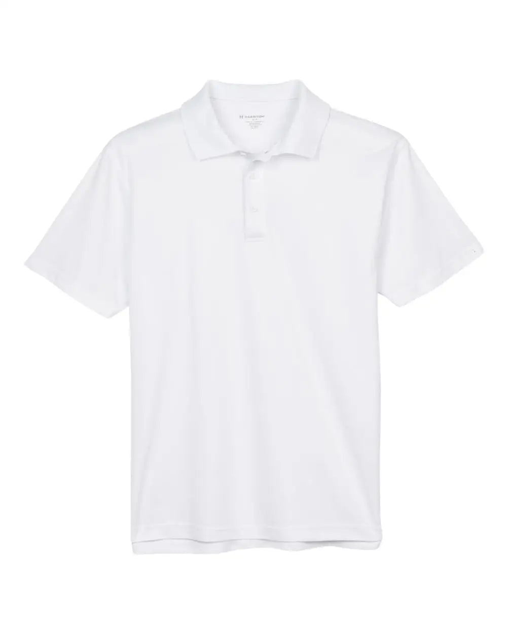 Harriton M315 Men’s Polyester Jersey Polo - White