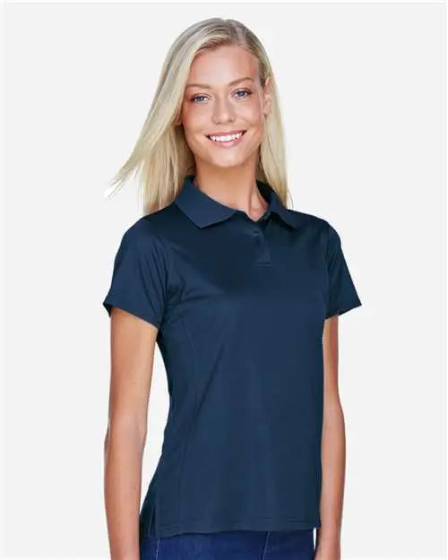 Harriton M315w Women’s Polyester Jersey Polo - Navy