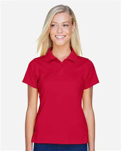 Harriton M315w Women’s Polyester Jersey Polo - Red