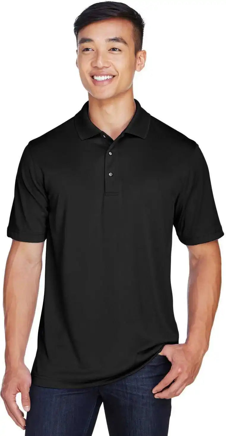 Harriton M345 Men’s Advantage Snag Protection Plus Il Snap Placket Polo Black / Adult m