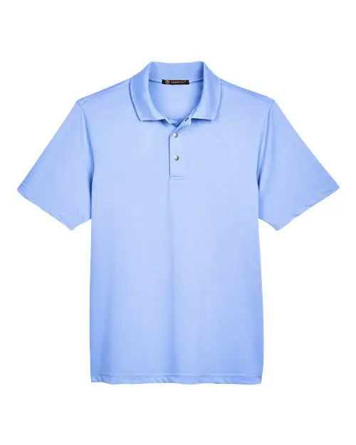 Harriton M345 Men’s Advantage Snag Protection Plus Il Snap Placket Polo - Industry Blue