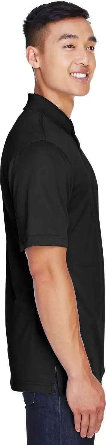 Harriton M345 Men’s Advantage Snag Protection Plus Il Snap Placket Polo Black / Adult m