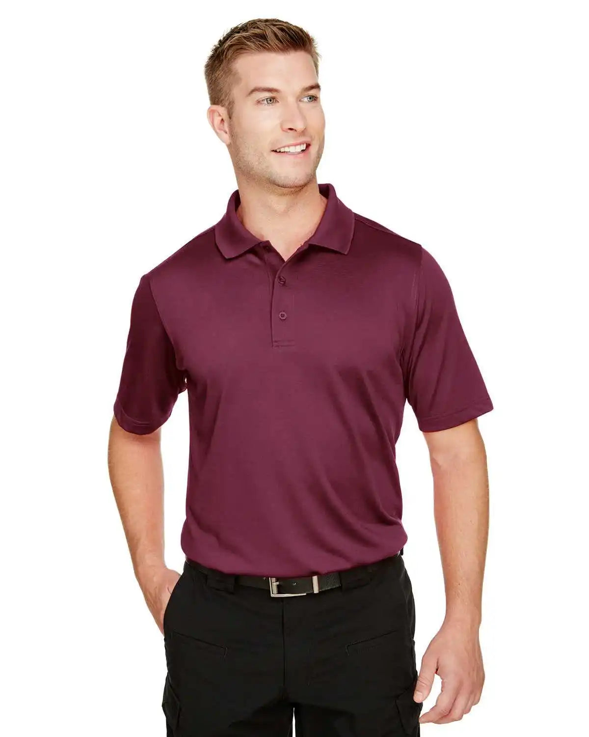 Harriton M348 Men’s Advantage Snag Protection Plus Il Polo - Maroon