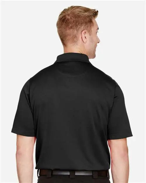 Harriton M348 Men’s Advantage Snag Protection Plus Polo - Black