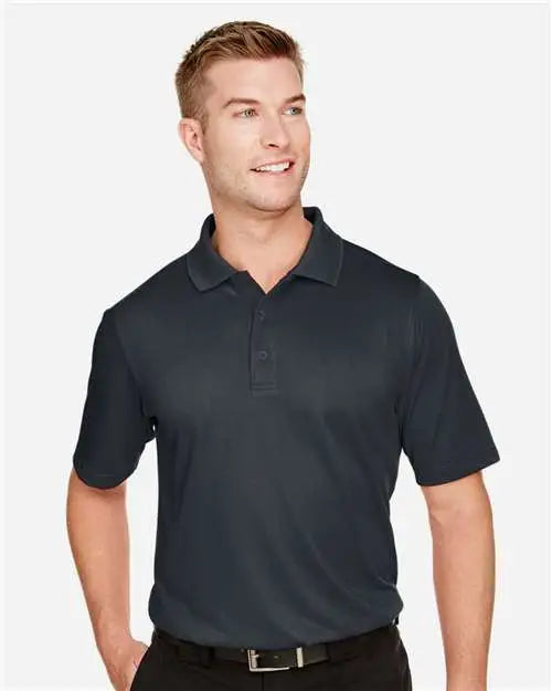 Harriton M348 Men’s Advantage Snag Protection Plus Polo - Dark Charcoal