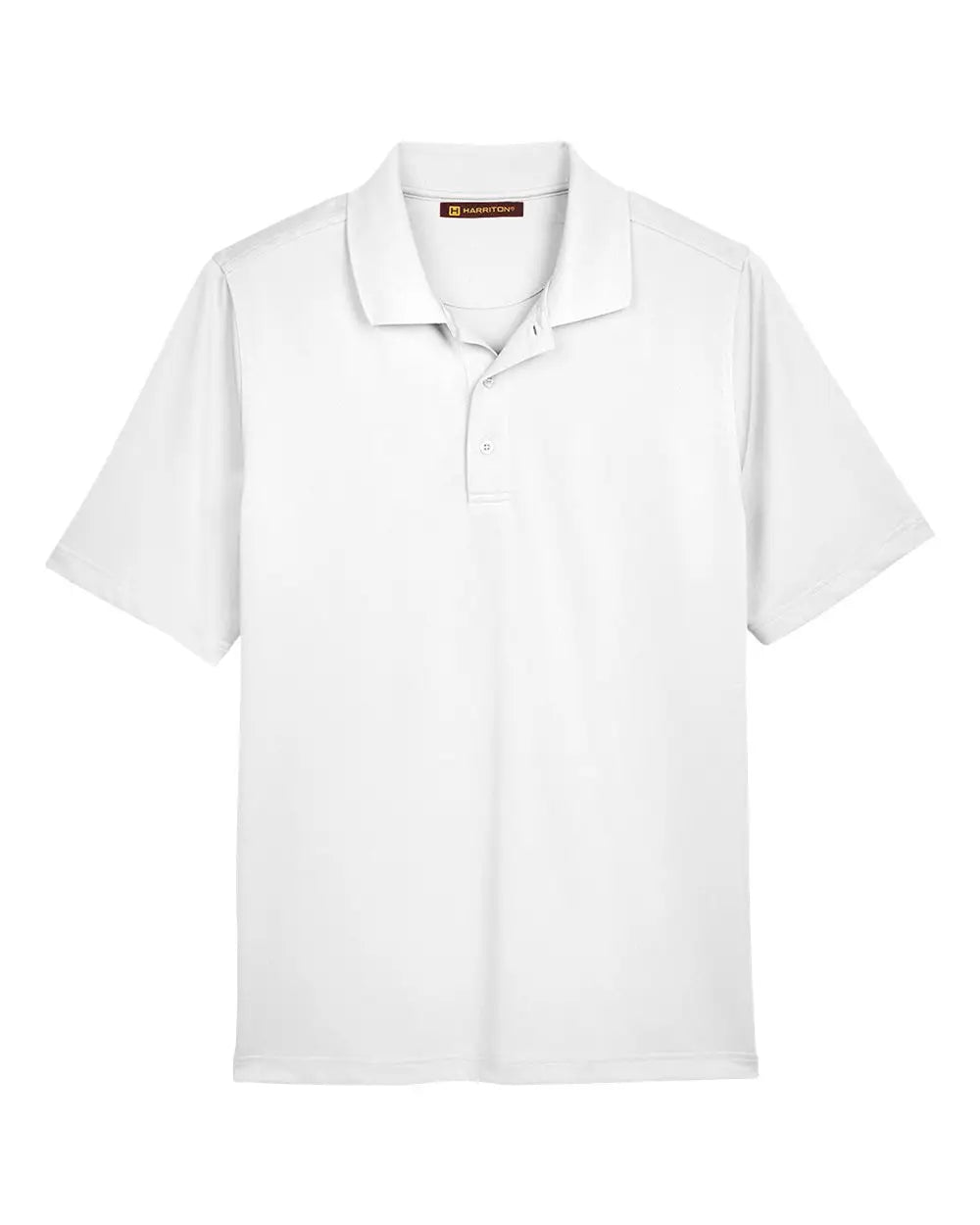 Harriton M348 Men’s Advantage Snag Protection Plus Polo - White