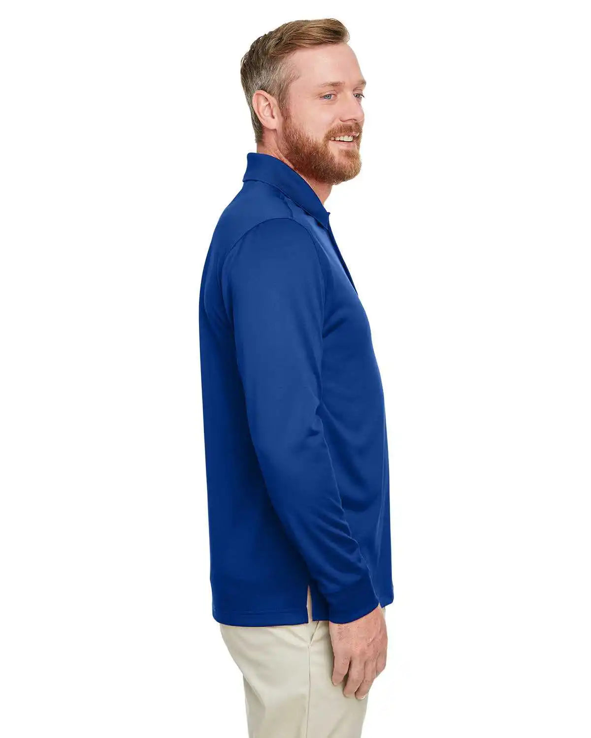 Harriton M348l Men’s Advantage Snag Protection Plus Il Long Sleeve Polo - True Royal - Adult 2xl