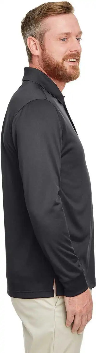 Harriton M348light Men’s Tall Advantage Long Sleeve Snag Protection Plus Il Polo - Dark Charcoal - Gray / Adult 2x