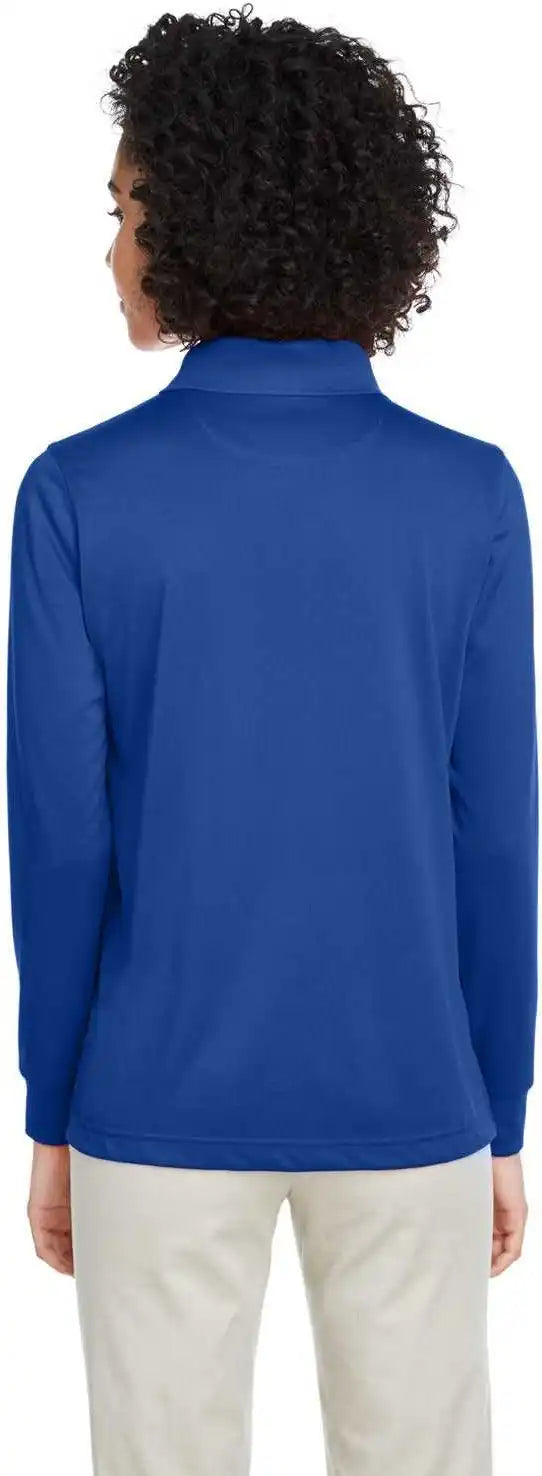 Harriton M348lw Ladies’ Advantage Snag Protection Plus Il Long Sleeve Polo - True Royal - Ladies Xl