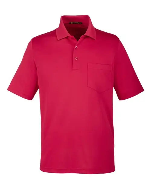 Harriton M348p Men’s Advantage Snag Protection Plus Il Pocket Polo - Red