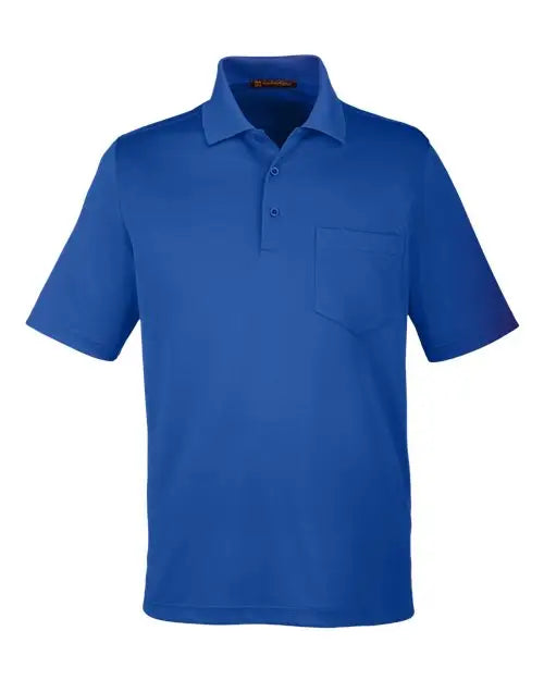 Harriton M348p Men’s Advantage Snag Protection Plus Il Pocket Polo - True Royal