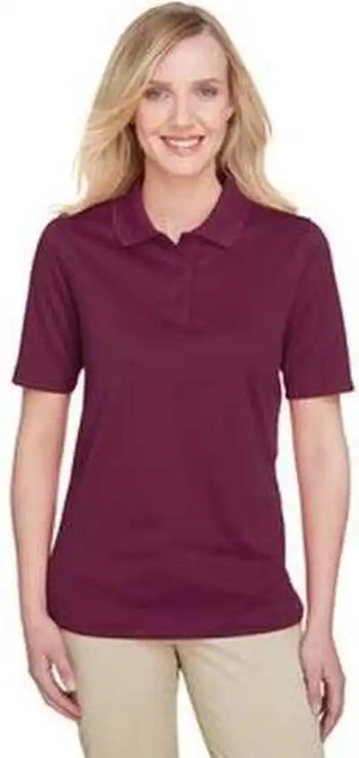 Harriton M348w Ladies’ Advantage Snag Protection Plus Il Polo - Maroon