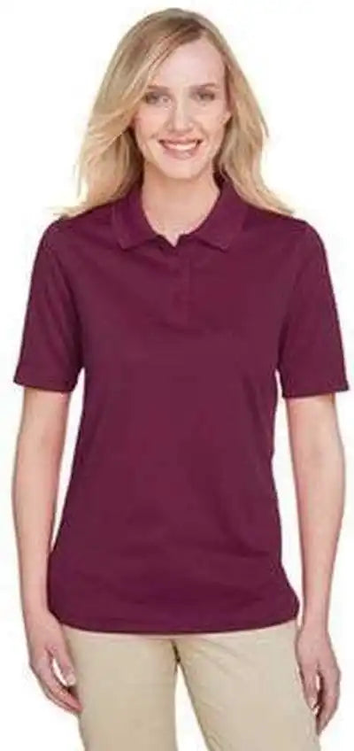 Harriton M348w Ladies’ Advantage Snag Protection Plus Il Polo - Maroon