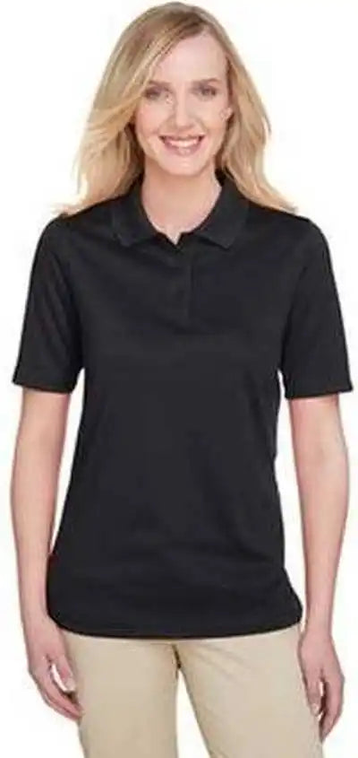 Harriton M348w Ladies’ Advantage Snag Protection Plus Il Polo Black