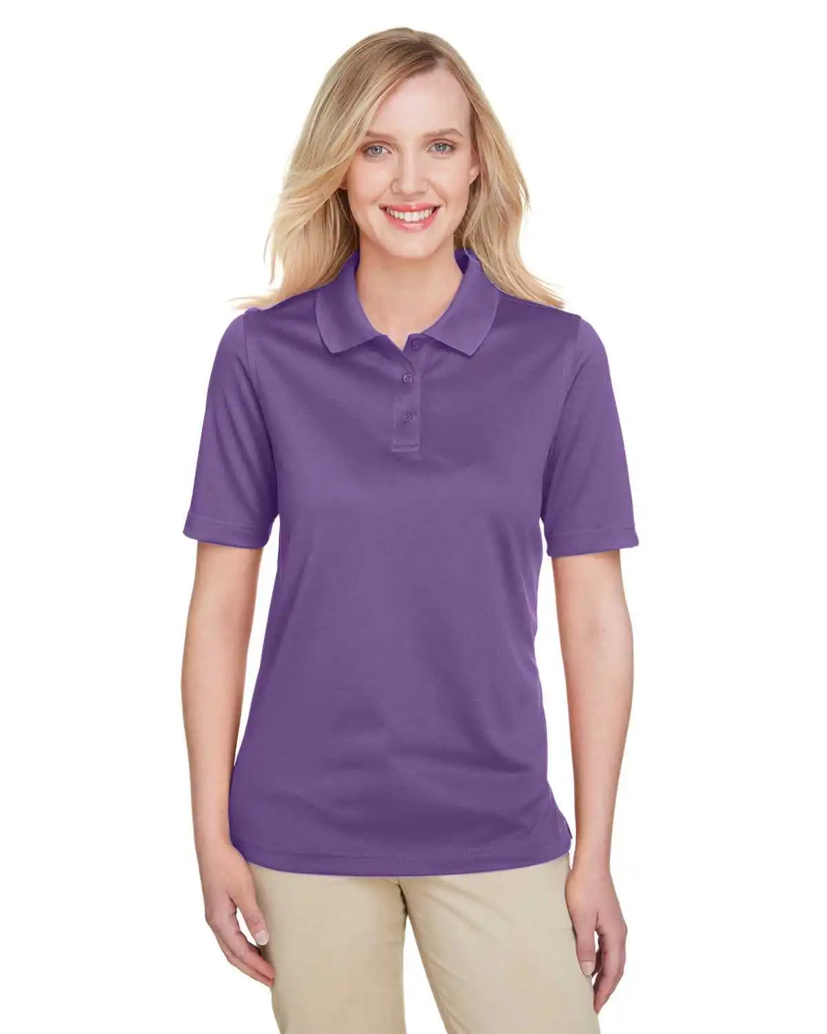 Harriton M348w Ladies’ Advantage Snag Protection Plus Il Polo - Team Purple