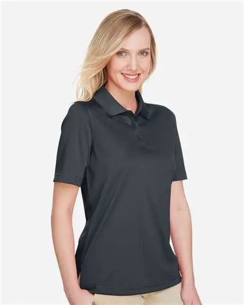 Harriton M348w Women’s Advantage Snag Protection Plus Polo - Dark Charcoal