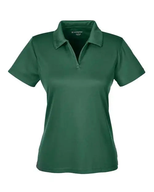 Harriton M353w Women’s Double Mesh Polo - Dark Green