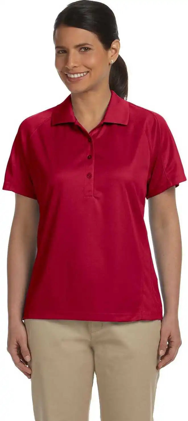 Harriton M374w Ladies’ 38 Oz Polytech Mesh Insert Polo - Red