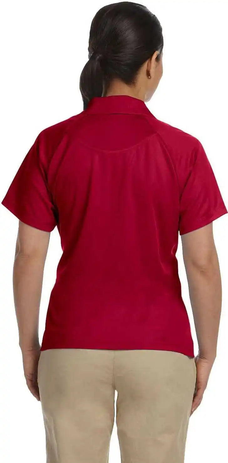 Harriton M374w Ladies’ 38 Oz Polytech Mesh Insert Polo - Red