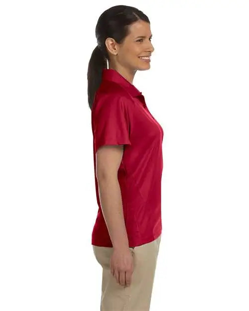 Harriton M374w Women’s Polytech Mesh Insert Polo - Red