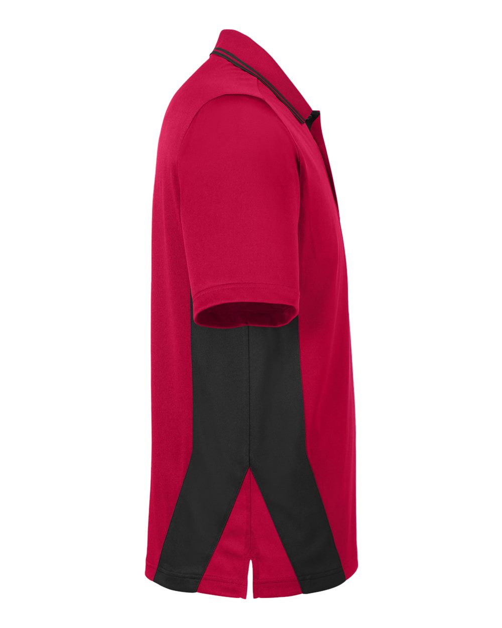 Harriton M386 Men’s Flash Snag Protection Plus Il Colorblock Polo - Red Black