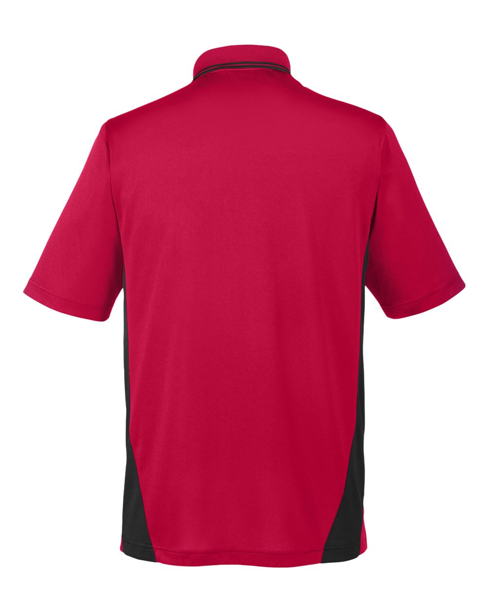 Harriton M386 Men’s Flash Snag Protection Plus Il Colorblock Polo - Red Black