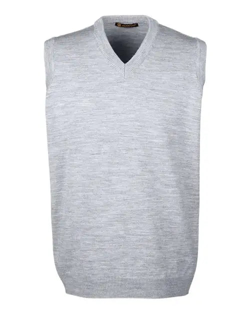 Harriton M415 Men’s Pilbloc™ V-neck Sweater Vest - Grey Heather