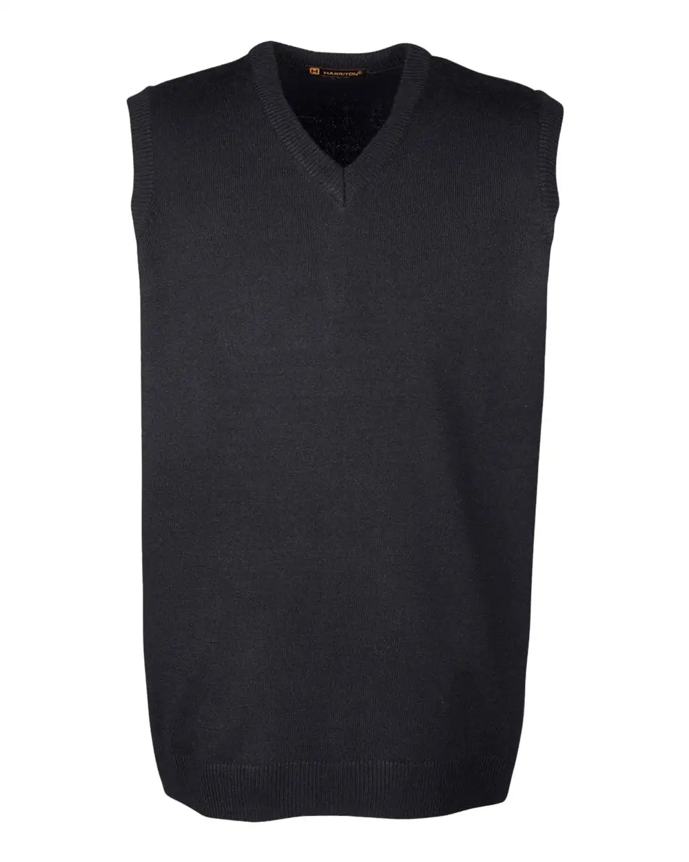 Harriton M415 Men’s Pilblocâ„¢ V-neck Sweater Vest - Black