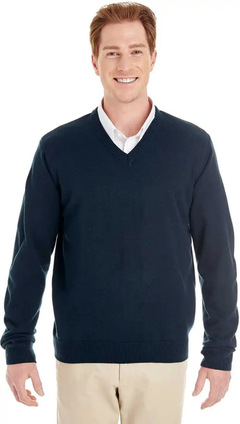 Harriton M420 Men’s Pilbloc V-neck Sweater - Dark Navy - Adult m