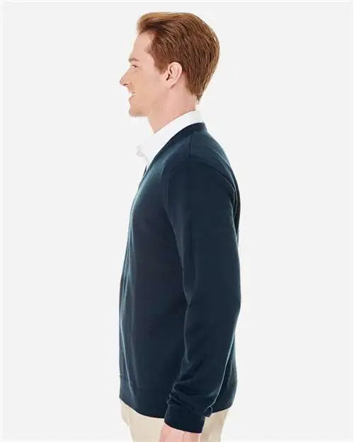 Harriton M420 Men’s Pilbloc™ V-neck Sweater - Dark Navy